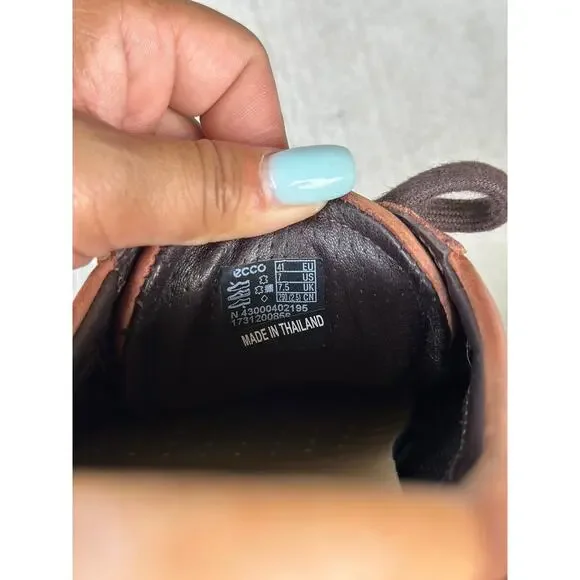 Ecco Soft 7 Sleek Scandinavian Design Men’s 7 Brown Leather Sneaker Shoe Comfort - Picture 7 of 7